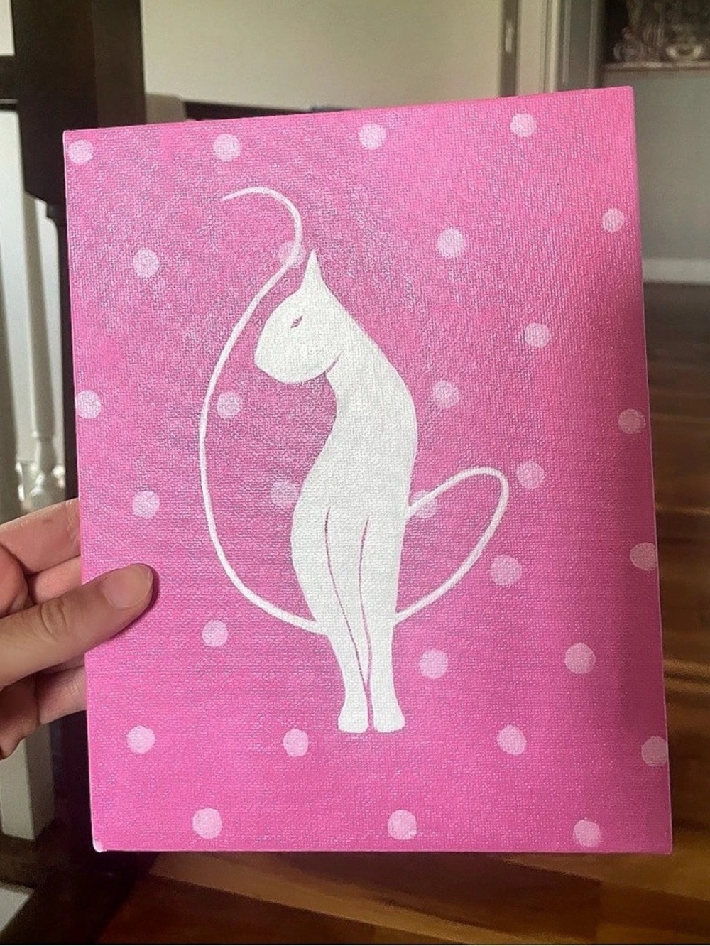 Baby Phat Hand Painted Pink Polka Dot Logo